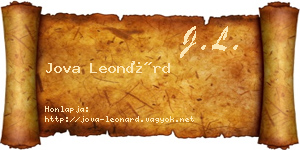 Jova Leonárd névjegykártya